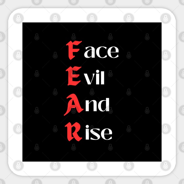 Fear Slogan Products Sticker by Inspirational Doses